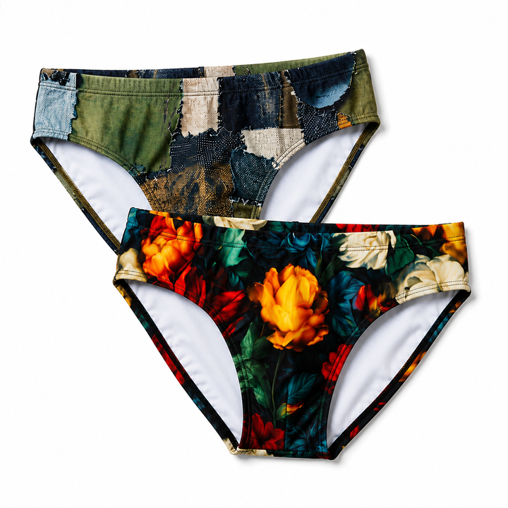 Signature Swim Brief 2-Pack: Midnight Garden + Shadow Battalion