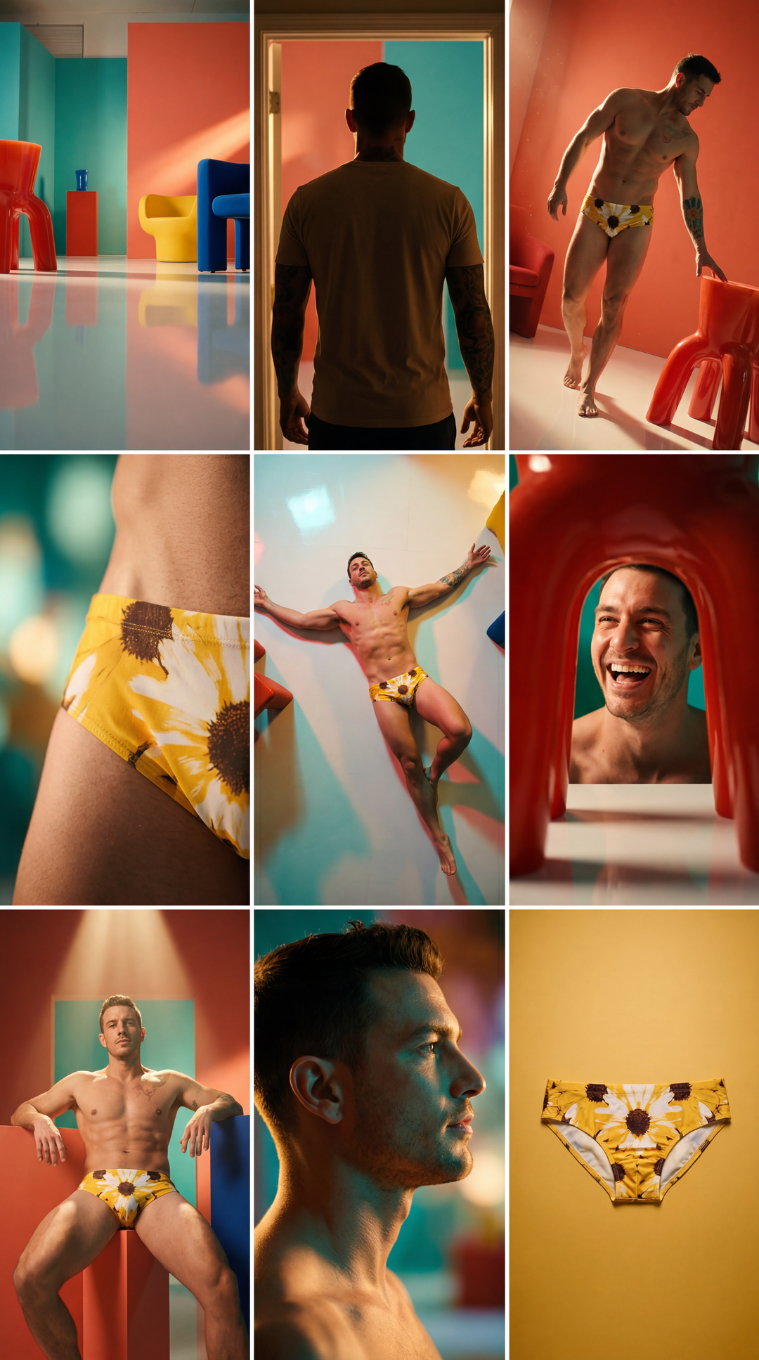Signature Swim Brief — Sunburst Bloom