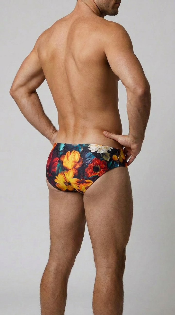 Signature Swim Brief — Midnight Garden