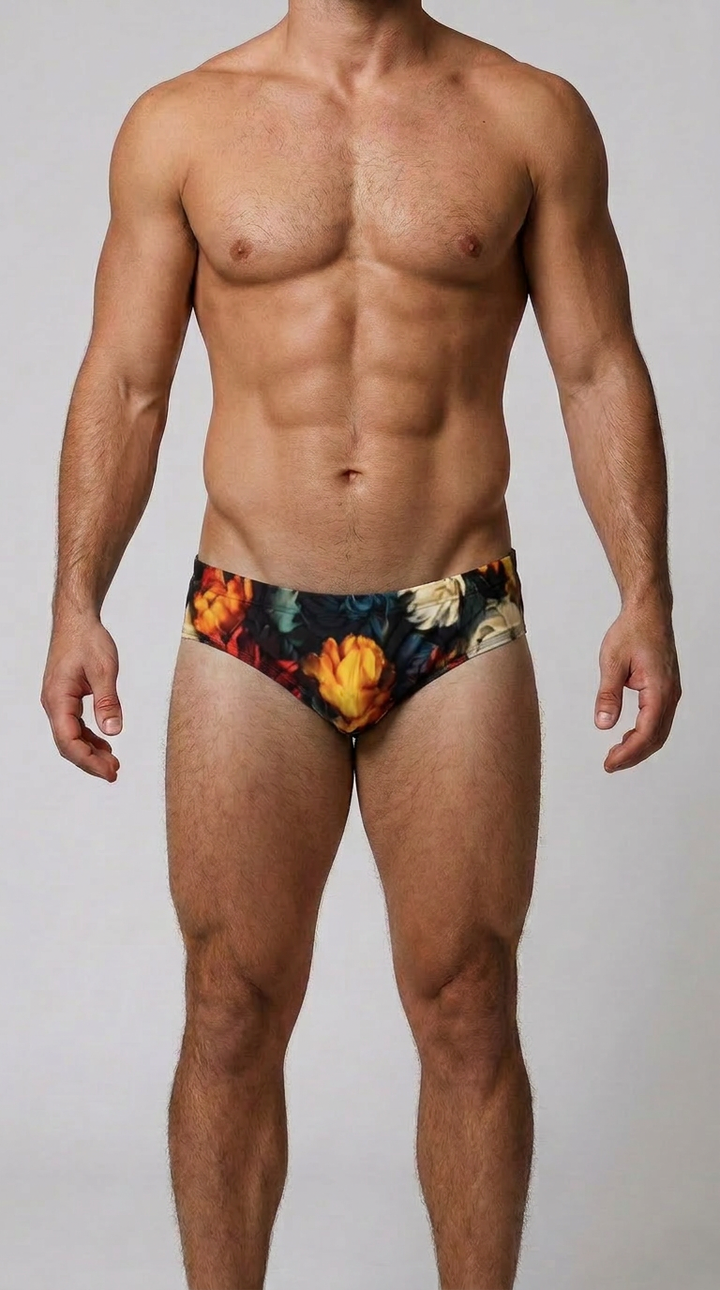 Signature Swim Brief — Midnight Garden