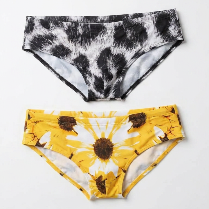 Signature Swim Brief 2-Pack: Lunar Leopard + Sunburst Bloom